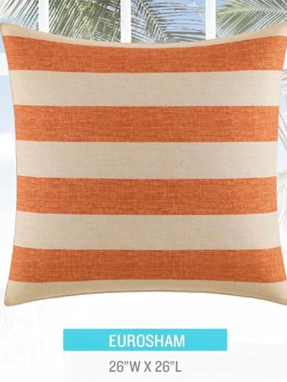 Tommy Bahamas Palmiers European Sham Pillow Cover - 100% cotton, brand new